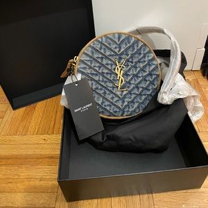 YSL DENIM ROUND CROSSBODY NEW (sold out everywhere)